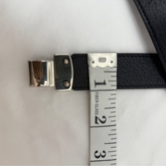 Gucci Navy Blue Leather Bag Replacement Strap with Silver Tone Hardware - Picture 10 of 11
